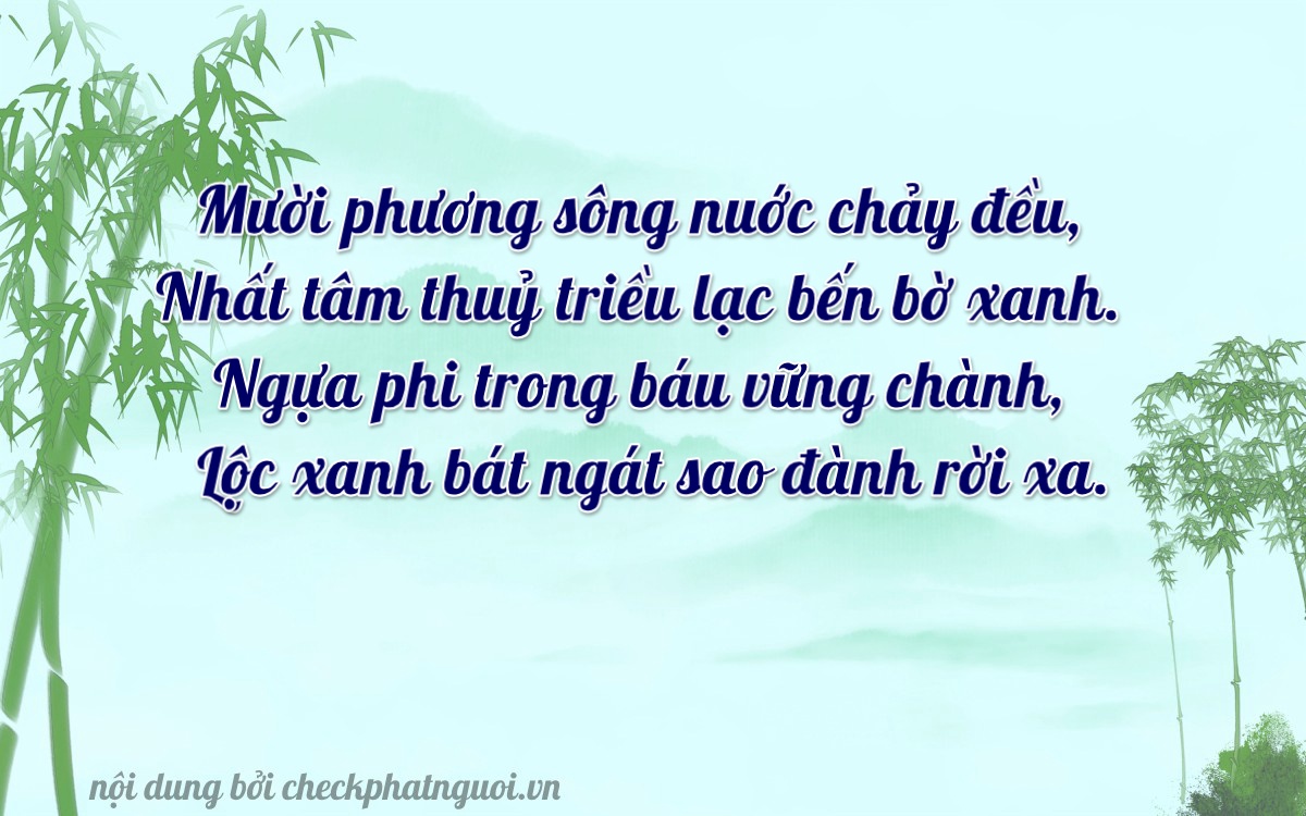 Bài thơ ý nghĩa cho <b>biển số 74A-19164</b> tại website checkphatnguoi.vn