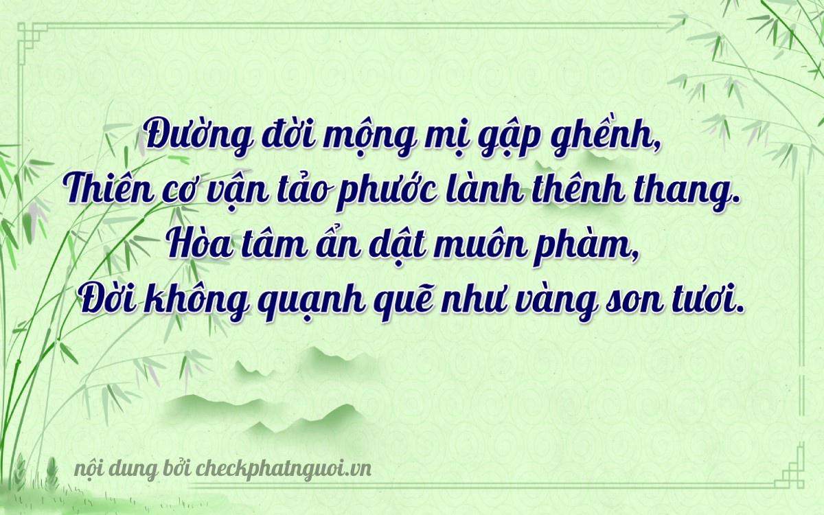 Bài thơ ý nghĩa cho <b>biển số 74A-20018</b> tại website checkphatnguoi.vn
