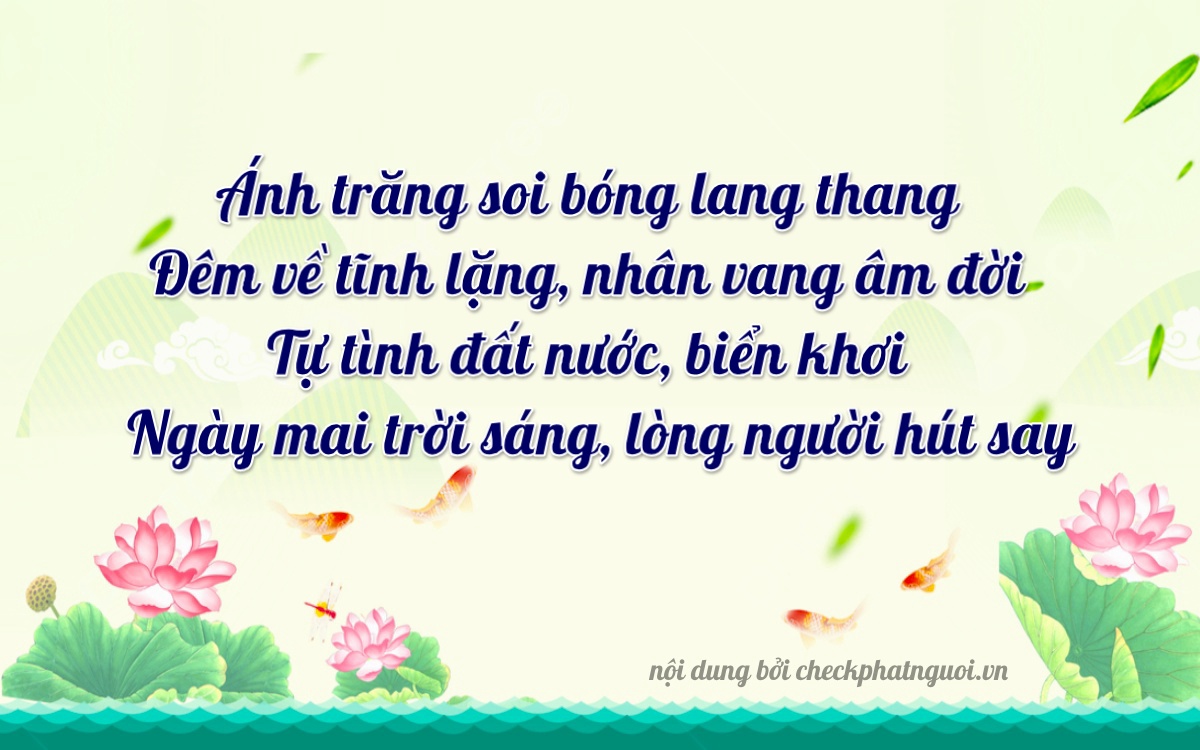 Bài thơ ý nghĩa cho <b>biển số 74A-20915</b> tại website checkphatnguoi.vn