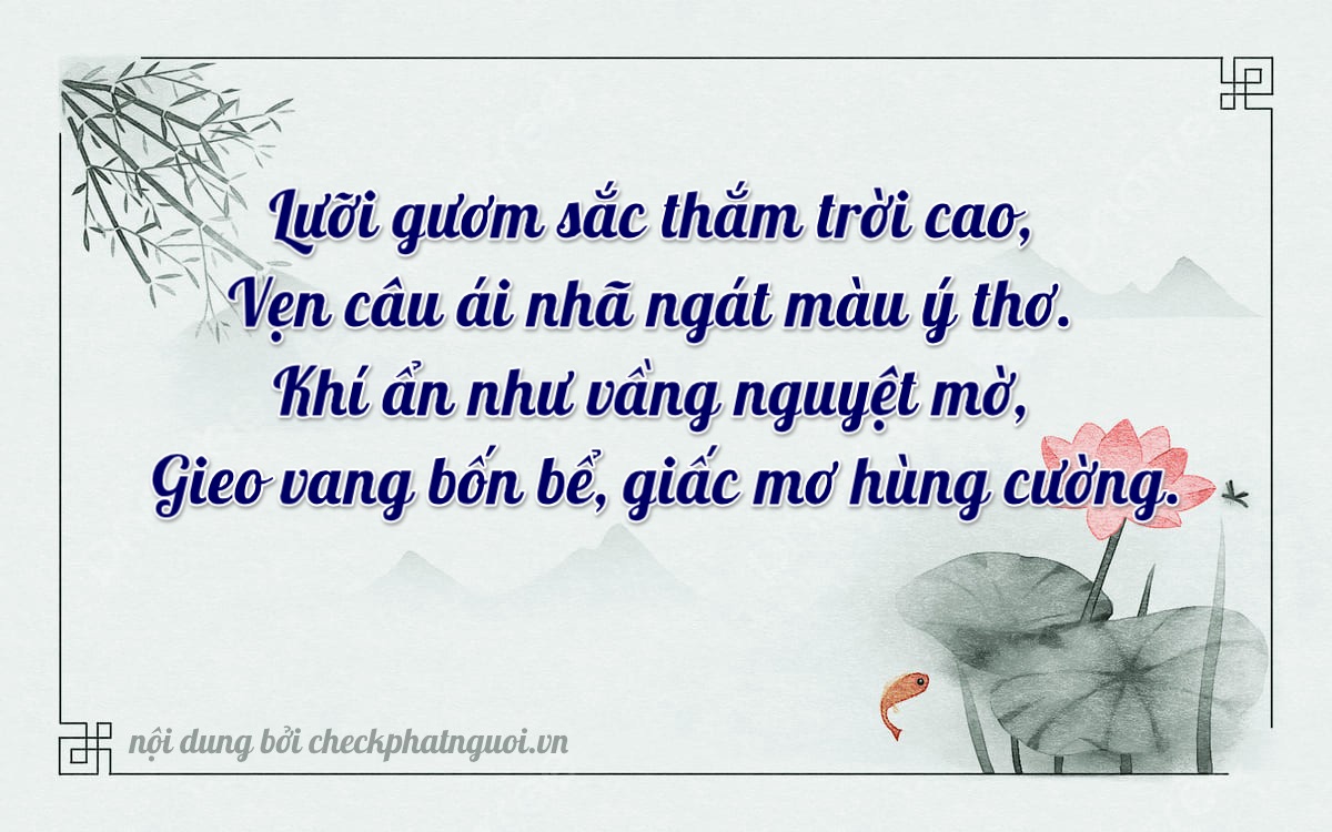 Bài thơ ý nghĩa cho <b>biển số 74A-21465</b> tại website checkphatnguoi.vn