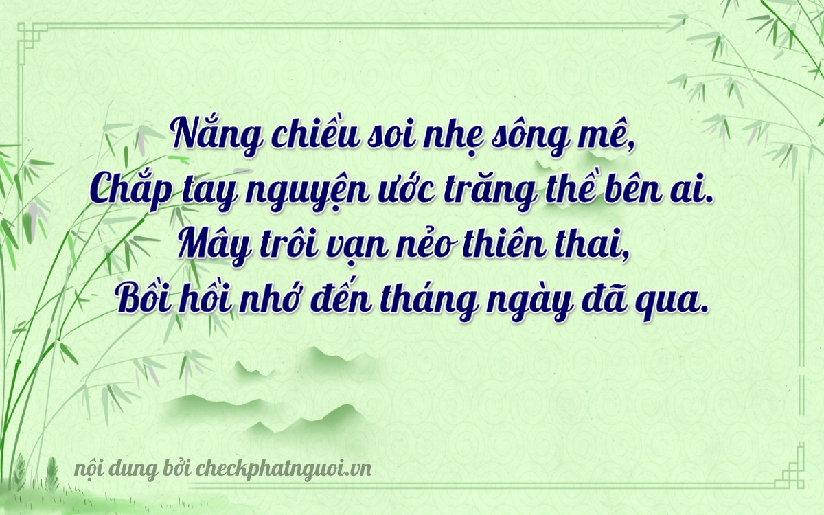 Bài thơ ý nghĩa cho <b>biển số 74A-22377</b> tại website checkphatnguoi.vn