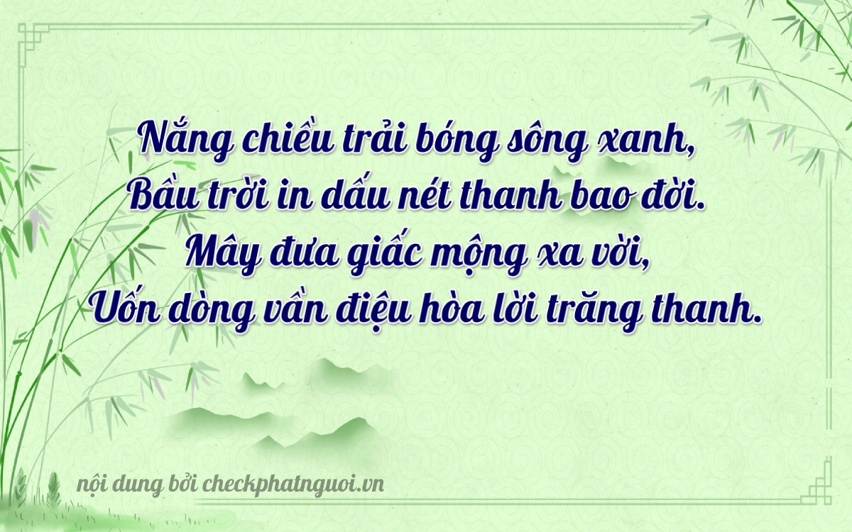 Bài thơ ý nghĩa cho <b>biển số 74A-22832</b> tại website checkphatnguoi.vn