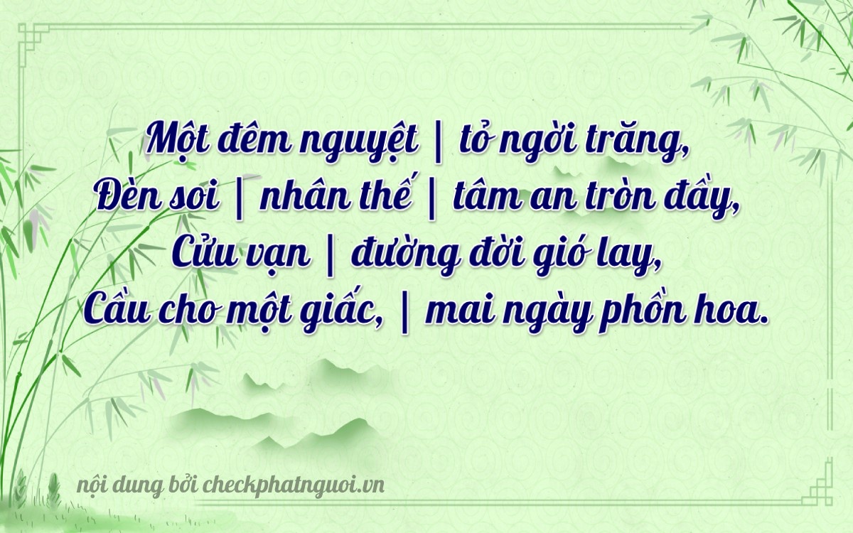 Bài thơ ý nghĩa cho <b>biển số 74A-25093</b> tại website checkphatnguoi.vn