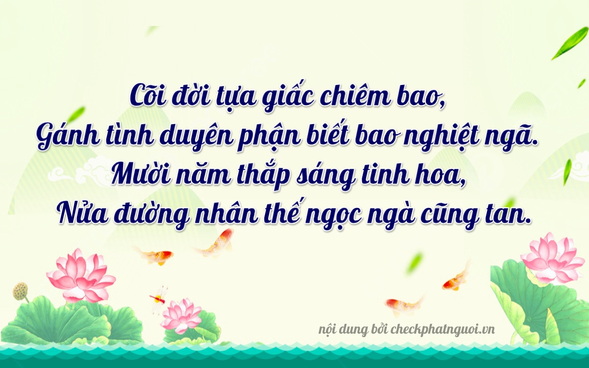 Bài thơ ý nghĩa cho <b>biển số 74A-25126</b> tại website checkphatnguoi.vn