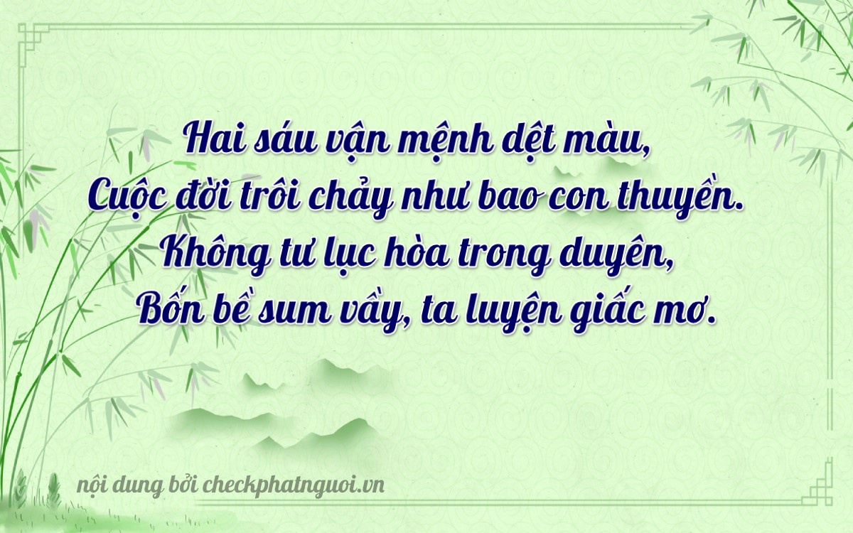 Bài thơ ý nghĩa cho <b>biển số 74A-26042</b> tại website checkphatnguoi.vn