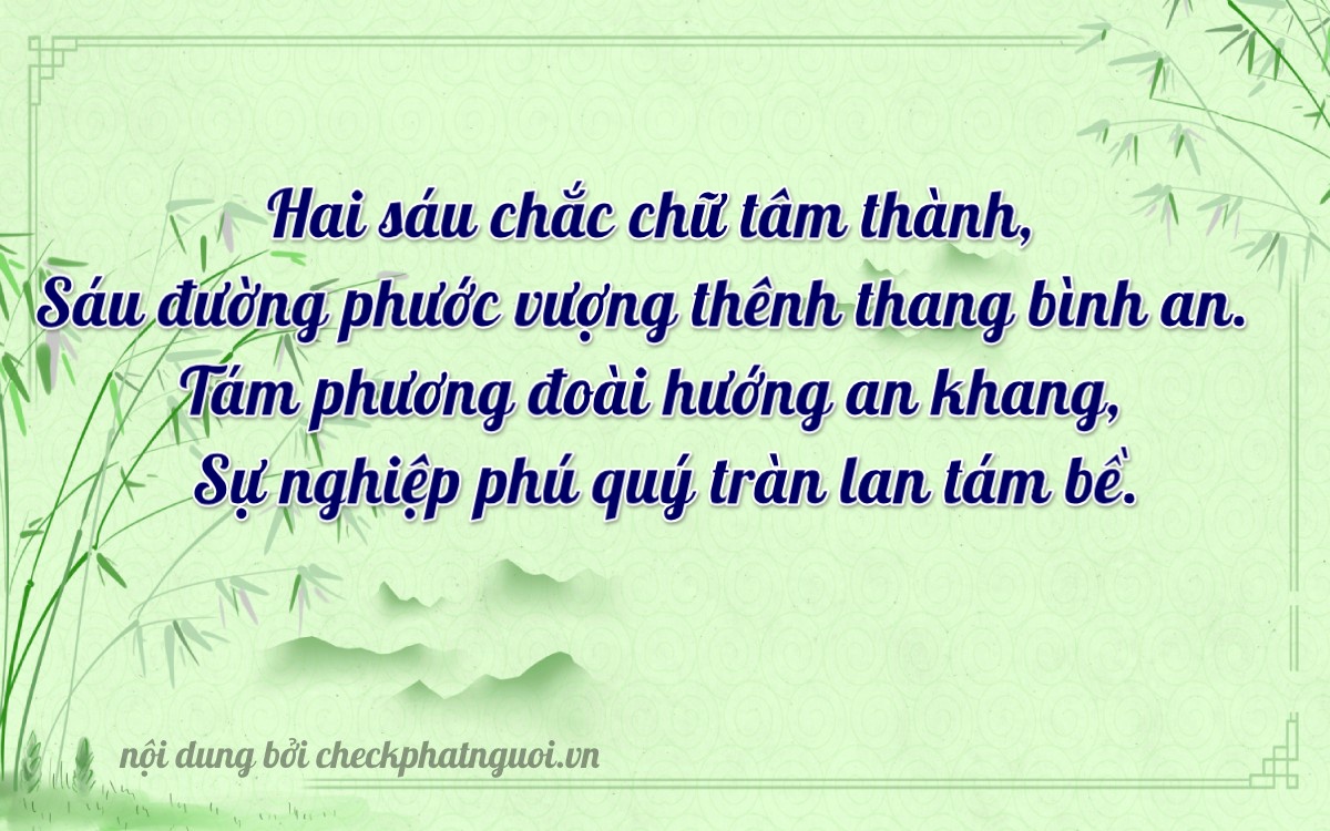 Bài thơ ý nghĩa cho <b>biển số 74A-26868</b> tại website checkphatnguoi.vn