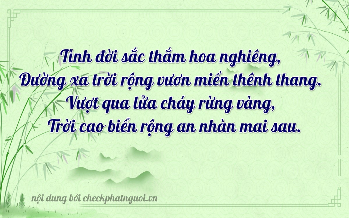 Bài thơ ý nghĩa cho <b>biển số 74A-27278</b> tại website checkphatnguoi.vn