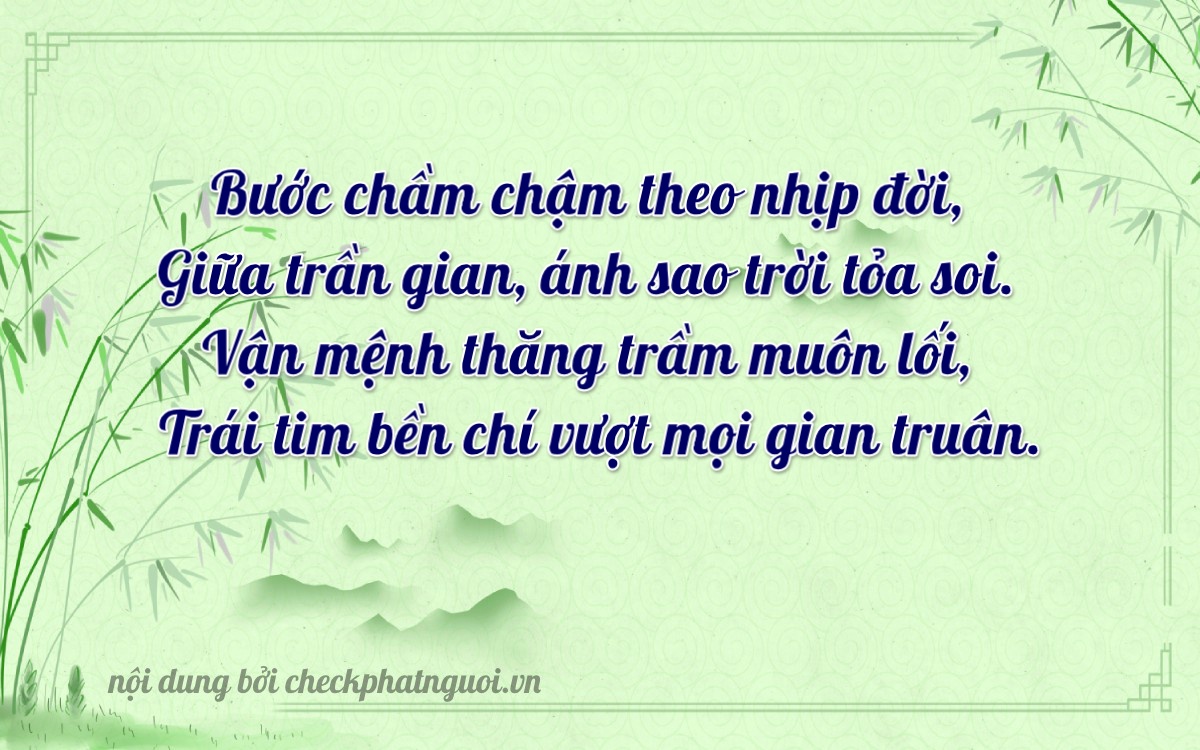Bài thơ ý nghĩa cho <b>biển số 74A-29772</b> tại website checkphatnguoi.vn
