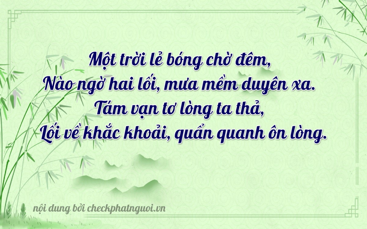 Bài thơ ý nghĩa cho <b>biển số 74A-29888</b> tại website checkphatnguoi.vn