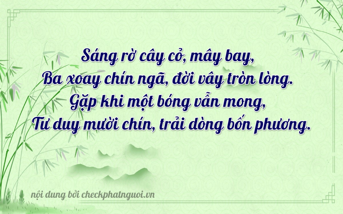 Bài thơ ý nghĩa cho <b>biển số 74A-31914</b> tại website checkphatnguoi.vn