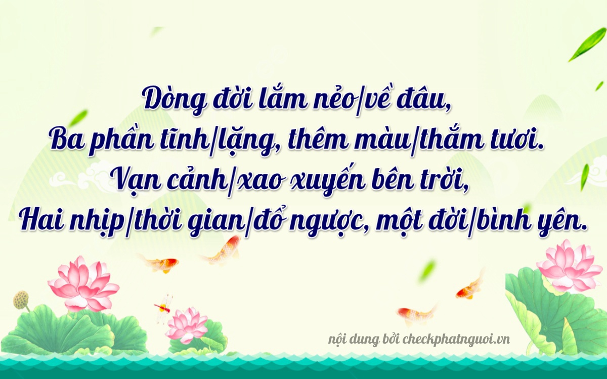 Bài thơ ý nghĩa cho <b>biển số 74A-32332</b> tại website checkphatnguoi.vn