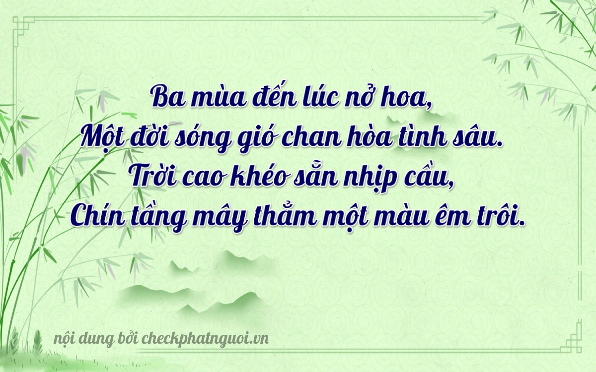 Bài thơ ý nghĩa cho <b>biển số 74A-33319</b> tại website checkphatnguoi.vn