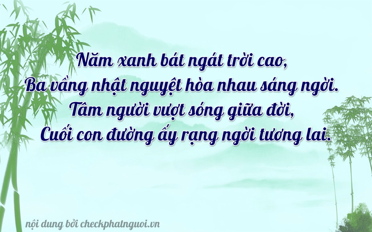 Bài thơ ý nghĩa cho <b>biển số 74A-33368</b> tại website checkphatnguoi.vn