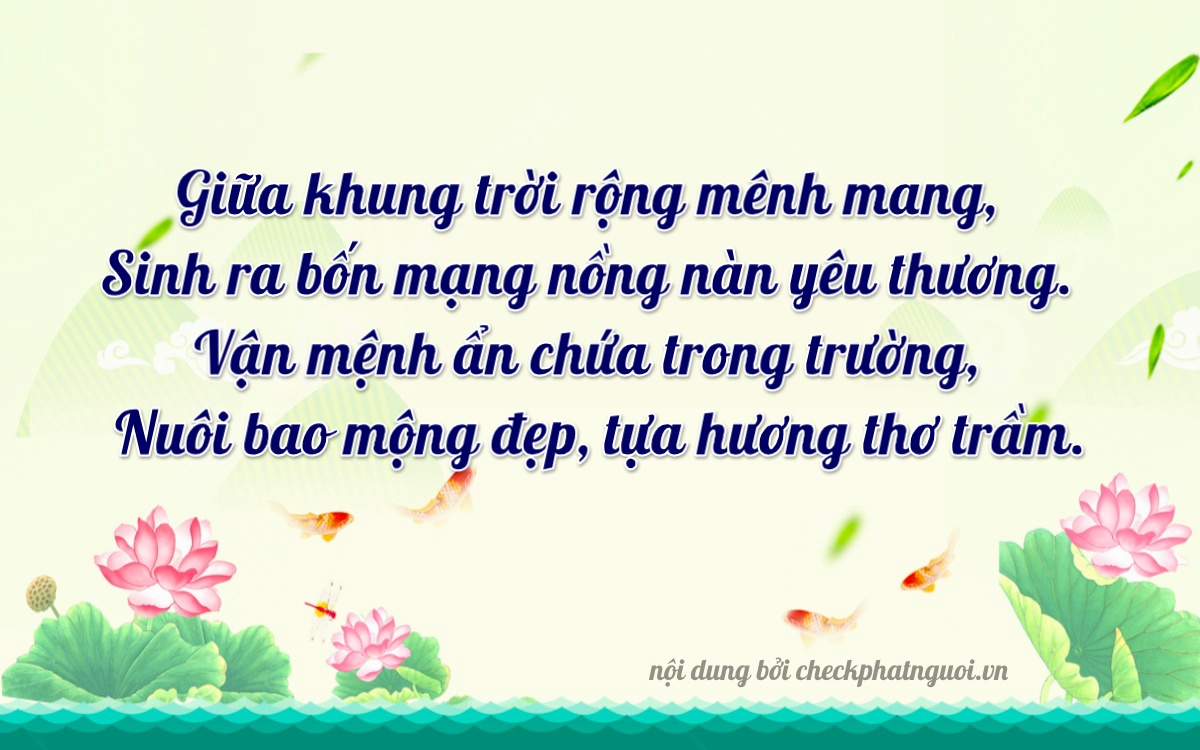 Bài thơ ý nghĩa cho <b>biển số 74A-35304</b> tại website checkphatnguoi.vn