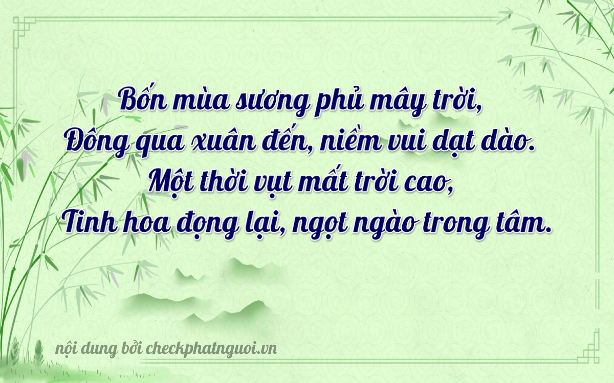 Bài thơ ý nghĩa cho <b>biển số 74A-41904</b> tại website checkphatnguoi.vn