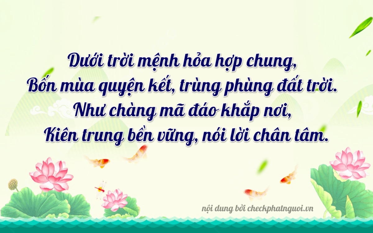 Bài thơ ý nghĩa cho <b>biển số 74A-7419</b> tại website checkphatnguoi.vn