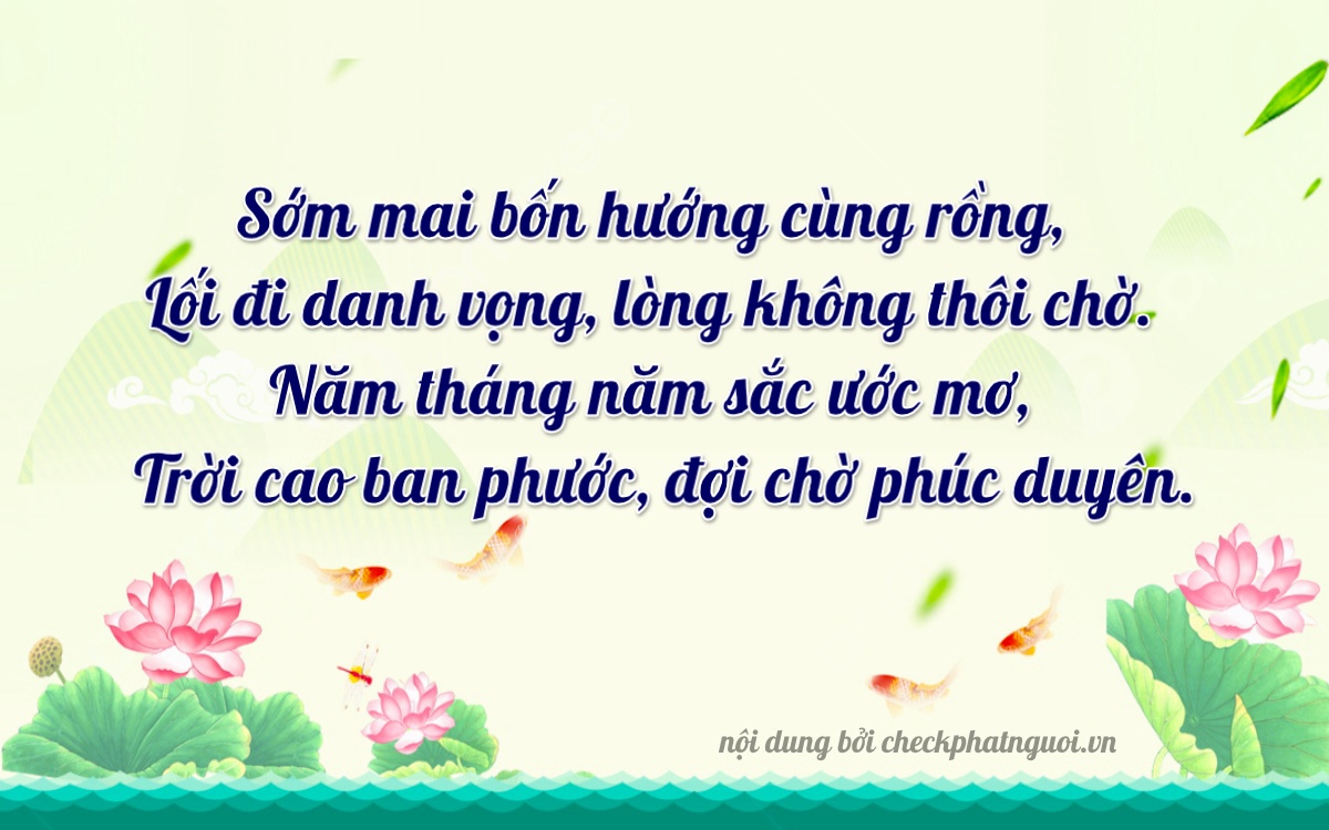 Bài thơ ý nghĩa cho <b>biển số 74AA-04053</b> tại website checkphatnguoi.vn