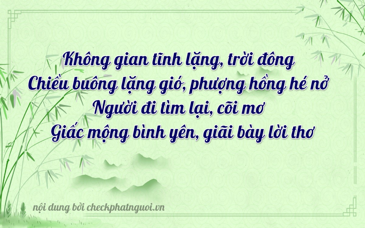 Bài thơ ý nghĩa cho <b>biển số 74AC-01179</b> tại website checkphatnguoi.vn