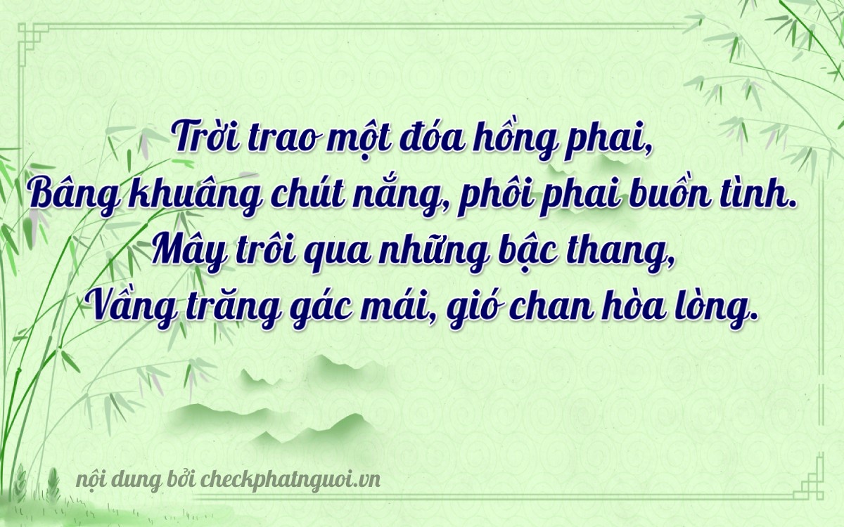 Bài thơ ý nghĩa cho <b>biển số 74AF-04511</b> tại website checkphatnguoi.vn