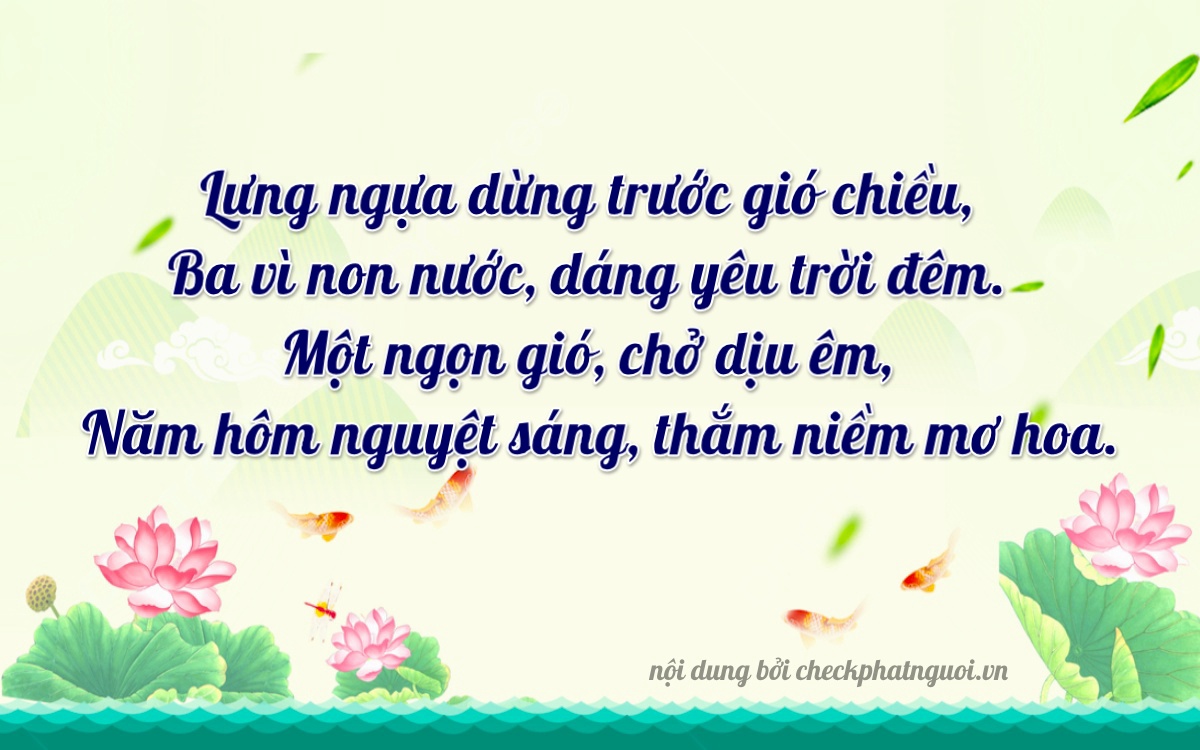 Bài thơ ý nghĩa cho <b>biển số 74C1-03153</b> tại website checkphatnguoi.vn