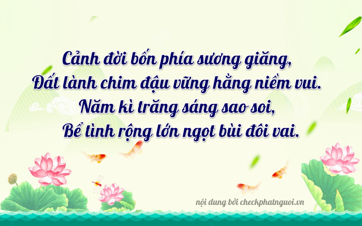 Bài thơ ý nghĩa cho <b>biển số 74C-10404</b> tại website checkphatnguoi.vn