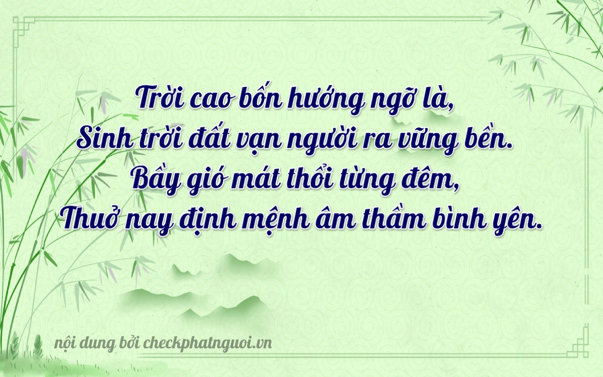 Bài thơ ý nghĩa cho <b>biển số 74C-1076</b> tại website checkphatnguoi.vn