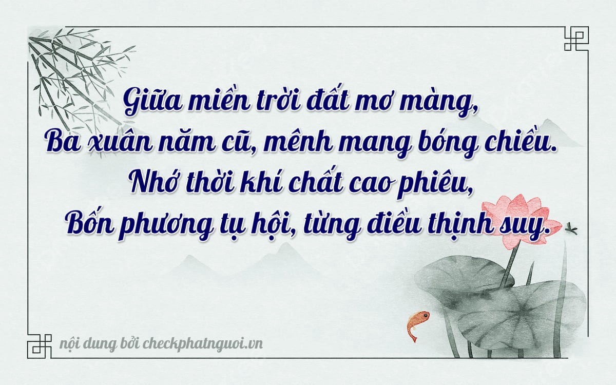 Bài thơ ý nghĩa cho <b>biển số 74C1-08304</b> tại website checkphatnguoi.vn