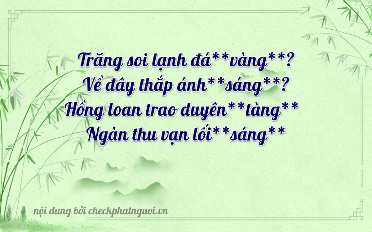 Bài thơ ý nghĩa cho <b>biển số 74C1-23784</b> tại website checkphatnguoi.vn