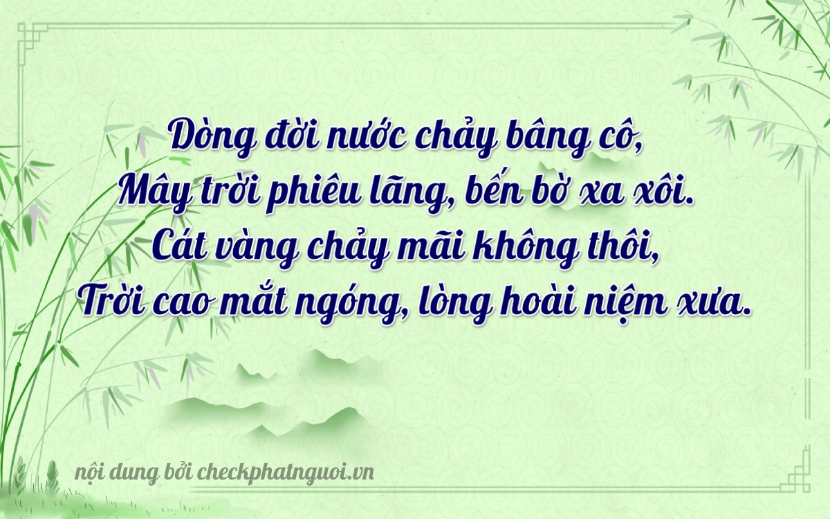 Bài thơ ý nghĩa cho <b>biển số 74C1-31523</b> tại website checkphatnguoi.vn