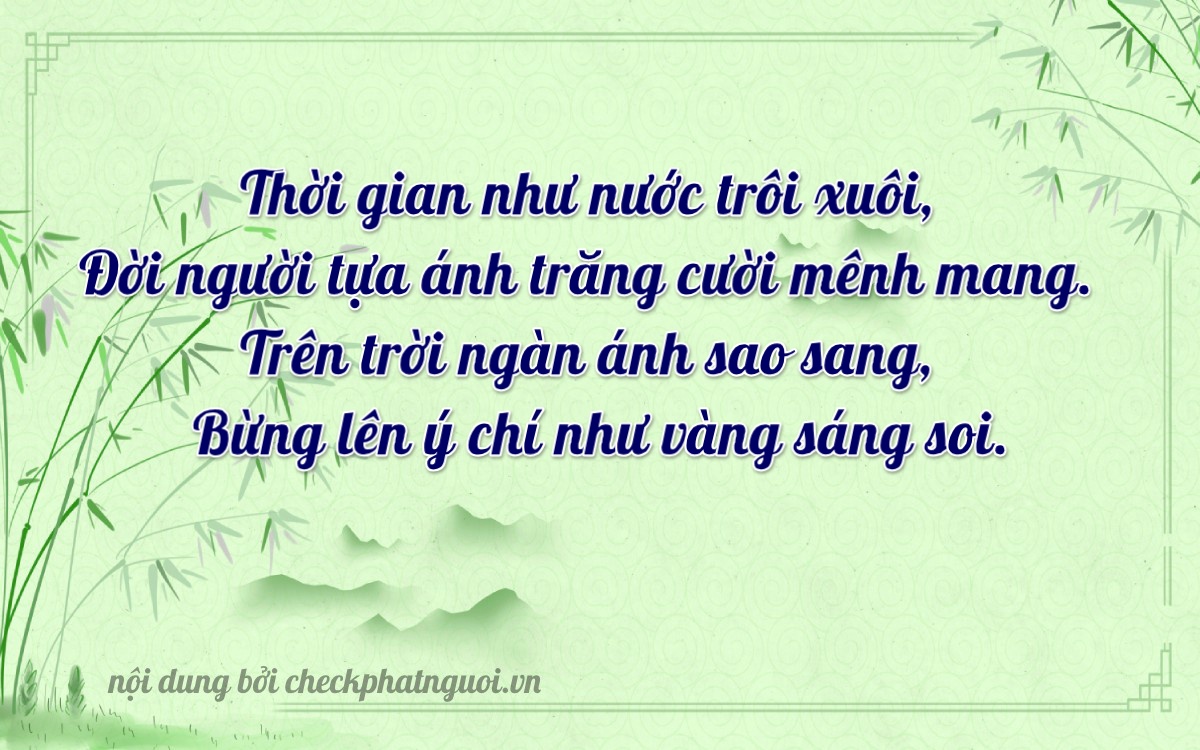Bài thơ ý nghĩa cho <b>biển số 74C-13218</b> tại website checkphatnguoi.vn