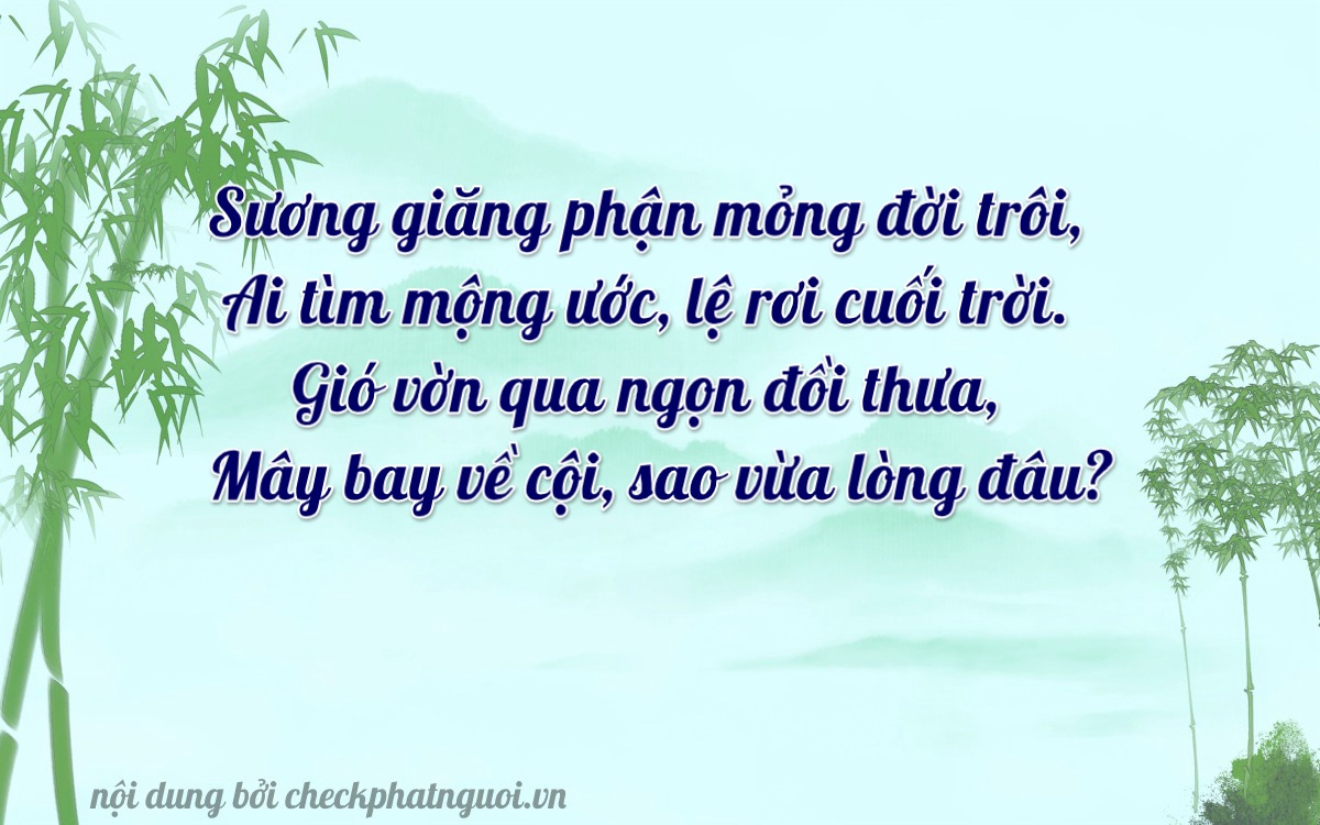 Bài thơ ý nghĩa cho <b>biển số 74D-00171</b> tại website checkphatnguoi.vn