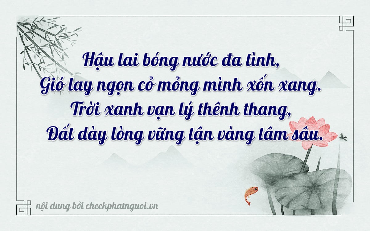 Bài thơ ý nghĩa cho <b>biển số 74D1-24049</b> tại website checkphatnguoi.vn