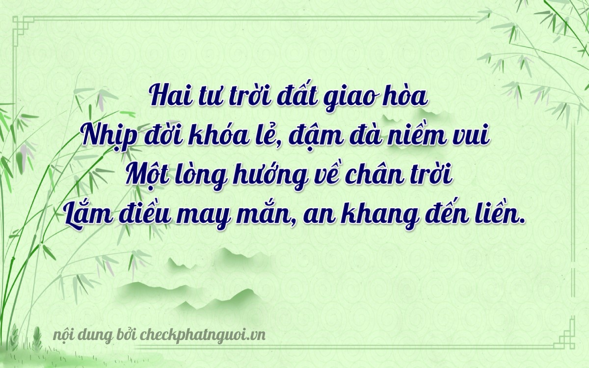 Bài thơ ý nghĩa cho <b>biển số 74D1-24111</b> tại website checkphatnguoi.vn