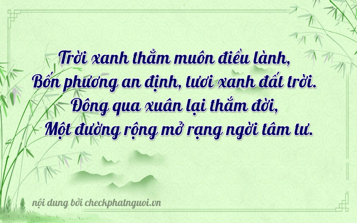 Bài thơ ý nghĩa cho <b>biển số 74D1-41231</b> tại website checkphatnguoi.vn