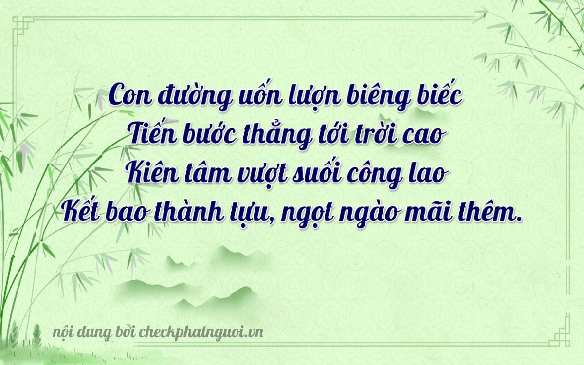 Bài thơ ý nghĩa cho <b>biển số 74E1-07216</b> tại website checkphatnguoi.vn