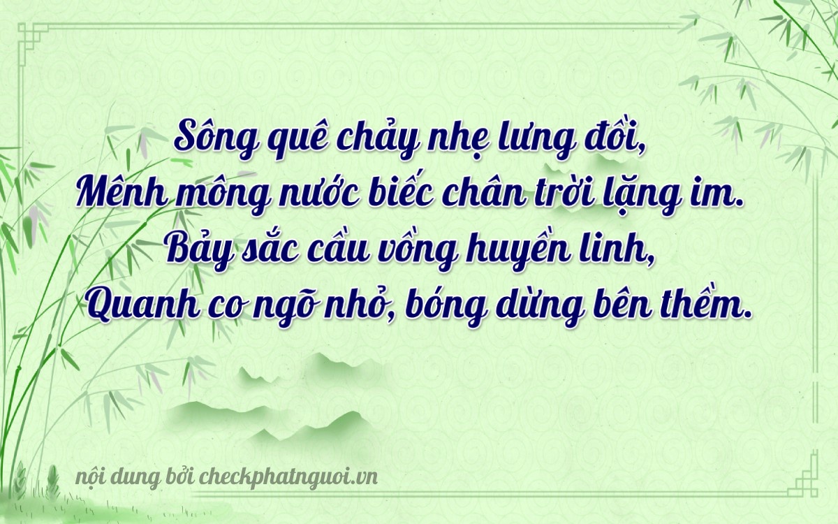 Bài thơ ý nghĩa cho <b>biển số 74F1-17771</b> tại website checkphatnguoi.vn