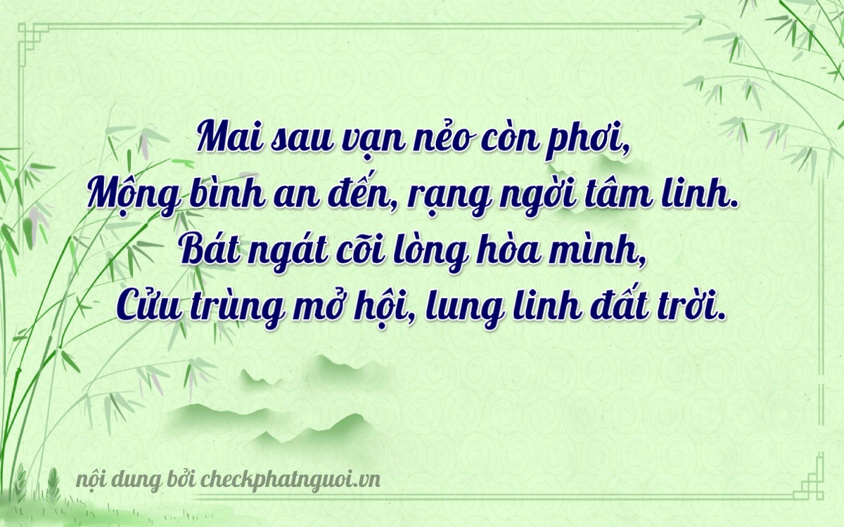 Bài thơ ý nghĩa cho <b>biển số 74F1-23859</b> tại website checkphatnguoi.vn