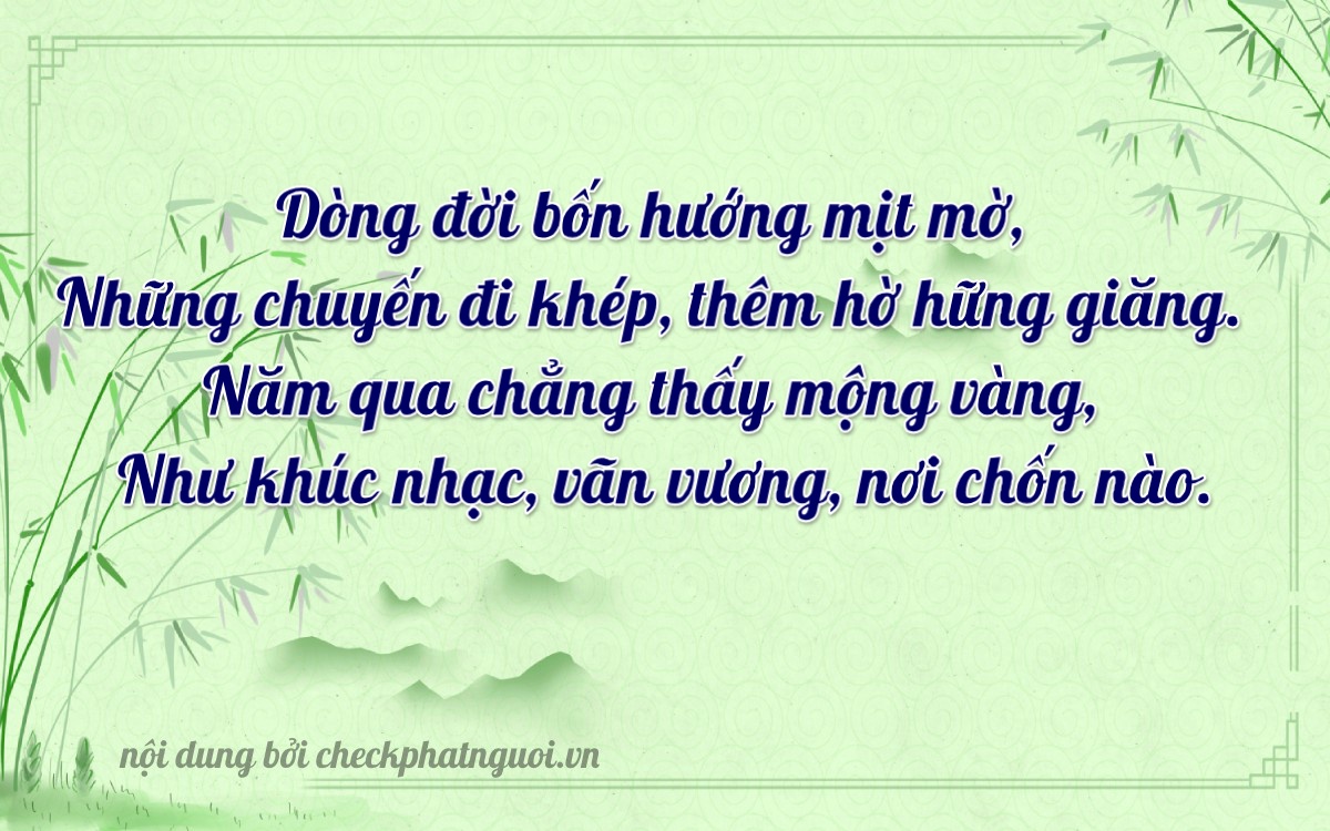 Bài thơ ý nghĩa cho <b>biển số 74F-4953</b> tại website checkphatnguoi.vn