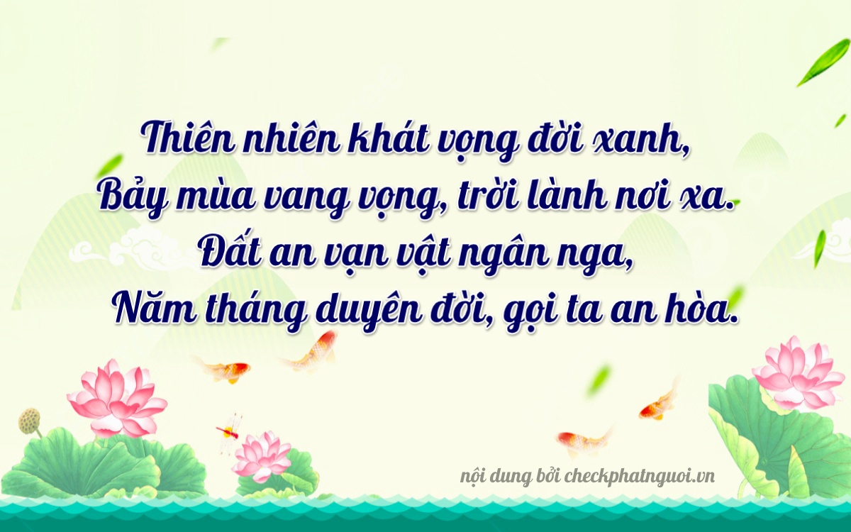 Bài thơ ý nghĩa cho <b>biển số 74G-20755</b> tại website checkphatnguoi.vn