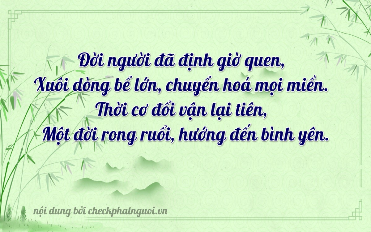 Bài thơ ý nghĩa cho <b>biển số 74H-01427</b> tại website checkphatnguoi.vn