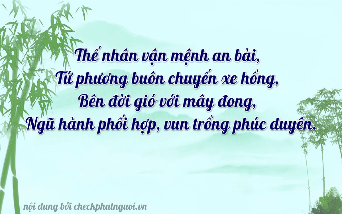 Bài thơ ý nghĩa cho <b>biển số 74H-42745</b> tại website checkphatnguoi.vn
