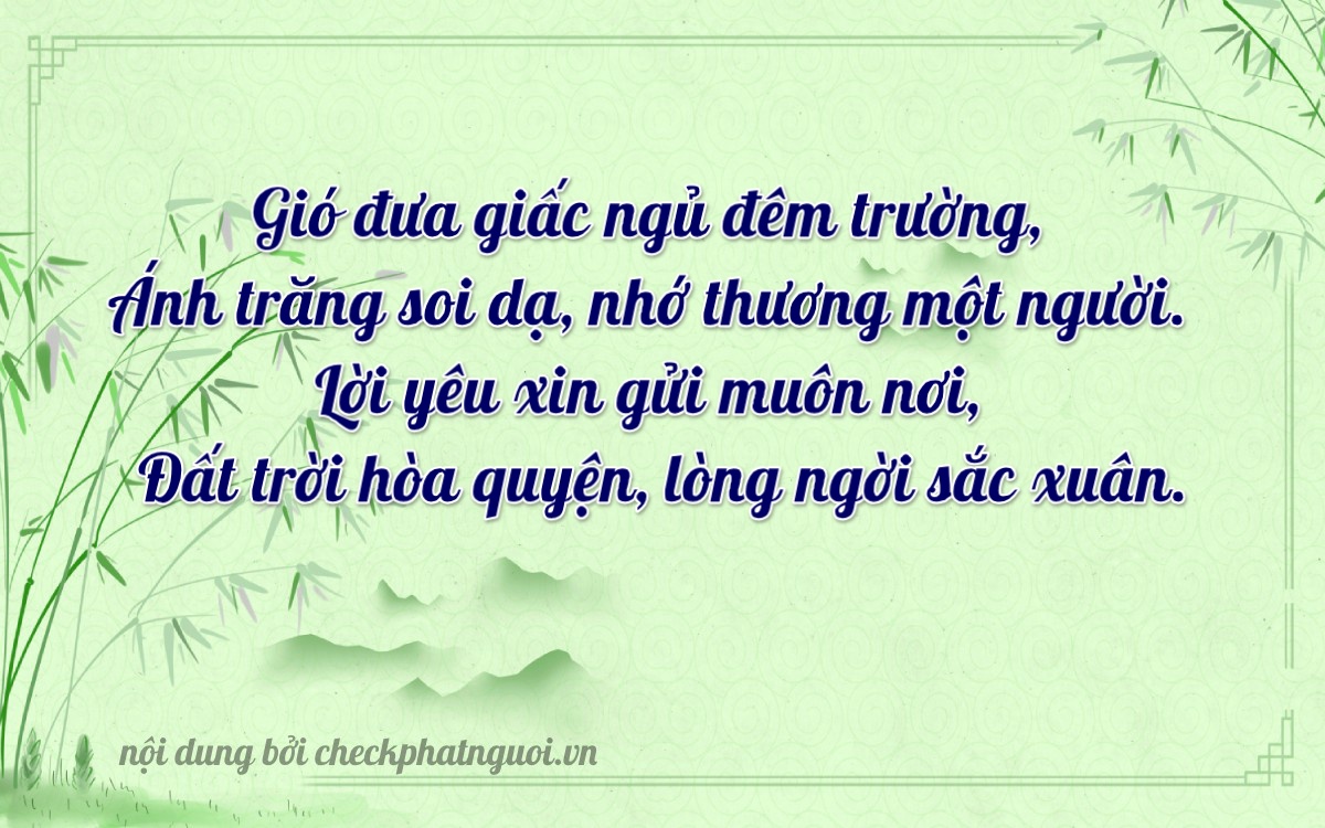 Bài thơ ý nghĩa cho <b>biển số 74L1-28767</b> tại website checkphatnguoi.vn