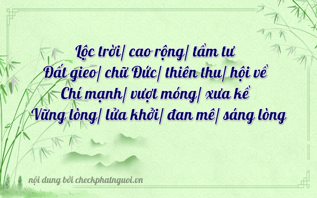 Bài thơ ý nghĩa cho <b>biển số 7515-8604</b> tại website checkphatnguoi.vn