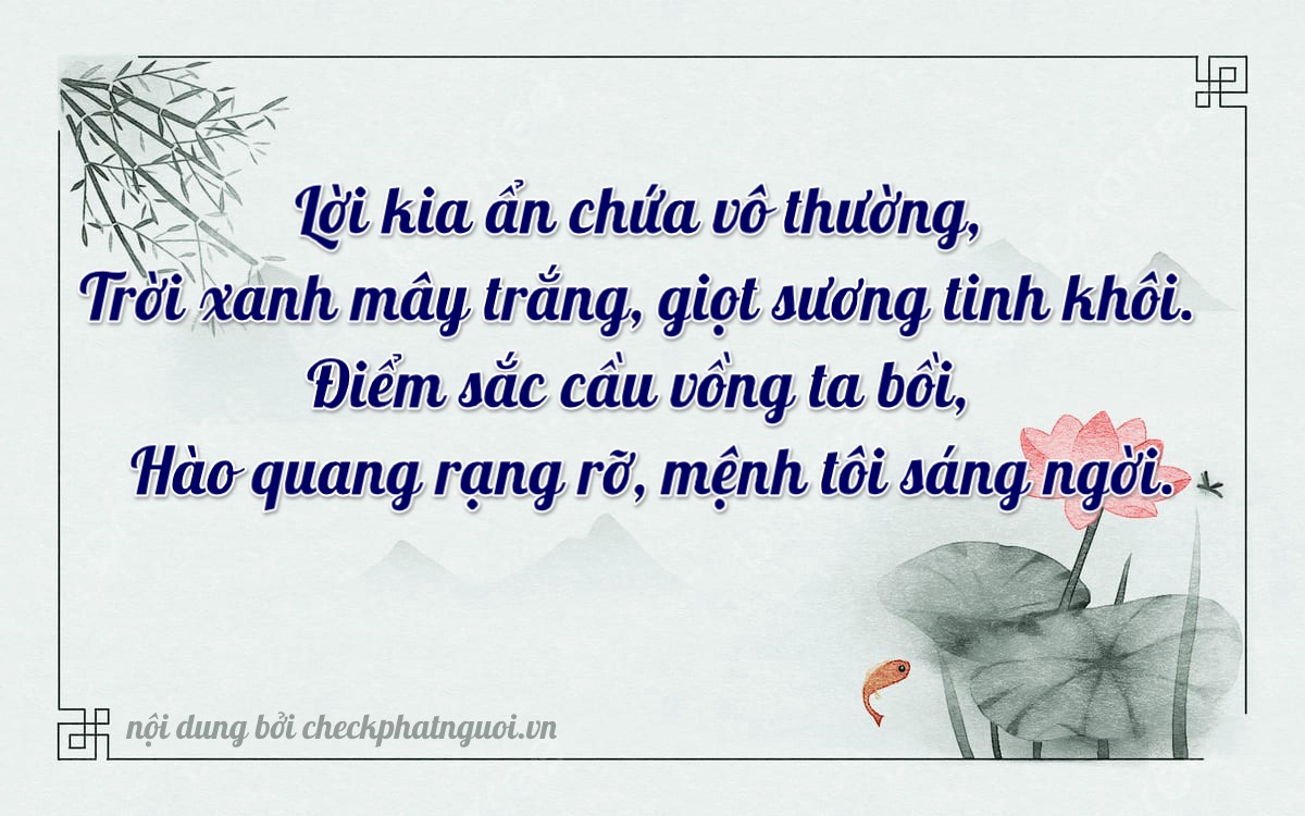 Bài thơ ý nghĩa cho <b>biển số 75A-01116</b> tại website checkphatnguoi.vn