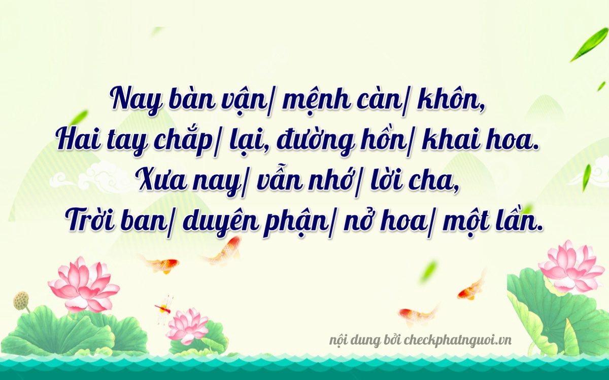 Bài thơ ý nghĩa cho <b>biển số 75A-02009</b> tại website checkphatnguoi.vn