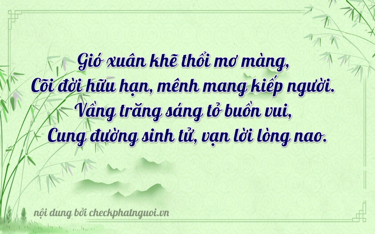 Bài thơ ý nghĩa cho <b>biển số 75A-03246</b> tại website checkphatnguoi.vn