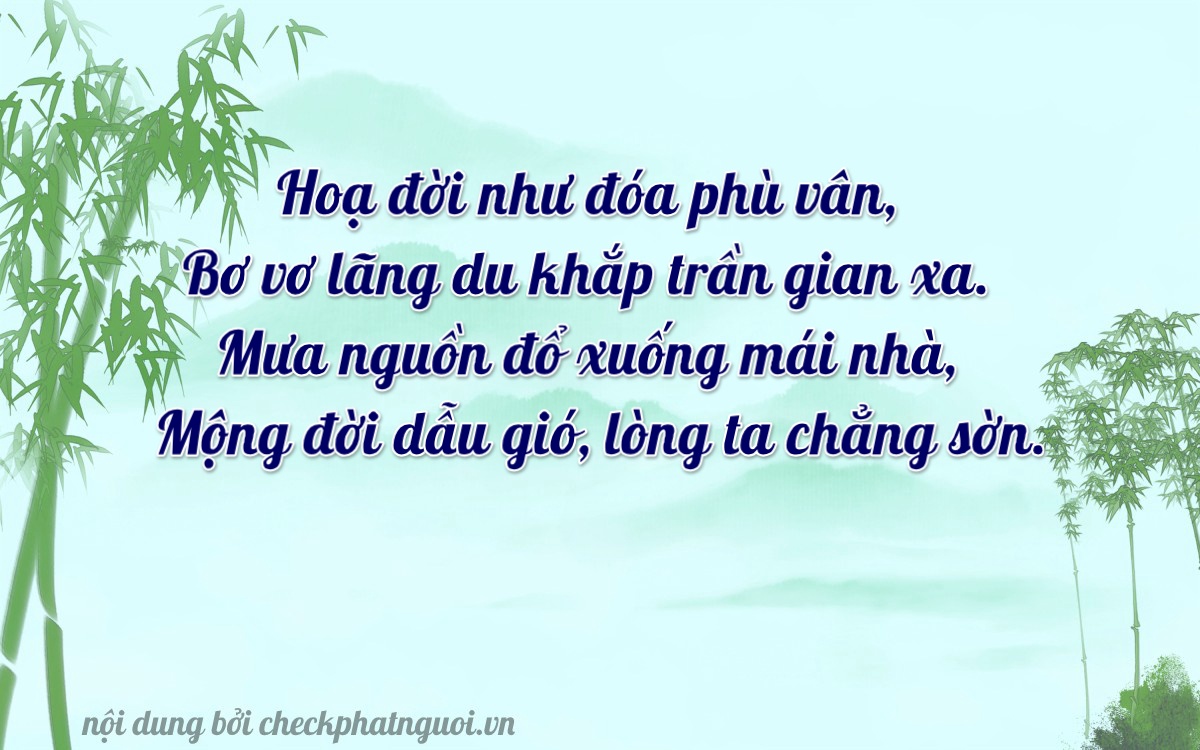 Bài thơ ý nghĩa cho <b>biển số 75A0-41634</b> tại website checkphatnguoi.vn