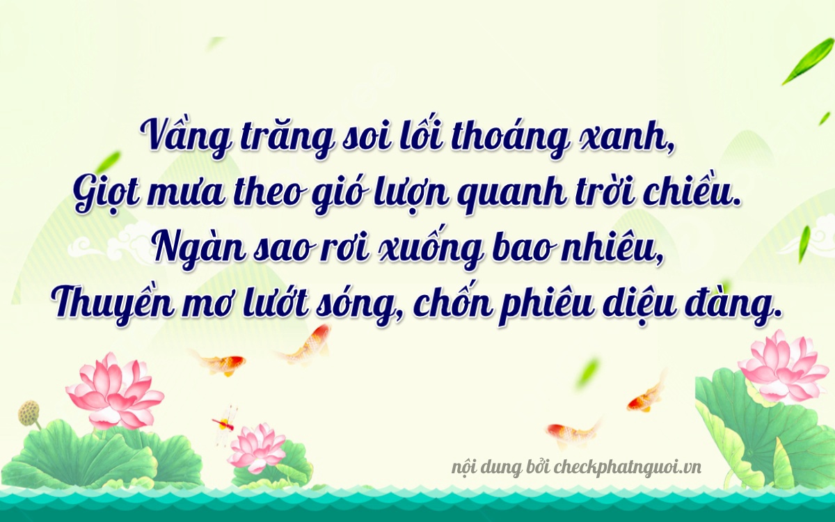 Bài thơ ý nghĩa cho <b>biển số 75A-05927</b> tại website checkphatnguoi.vn