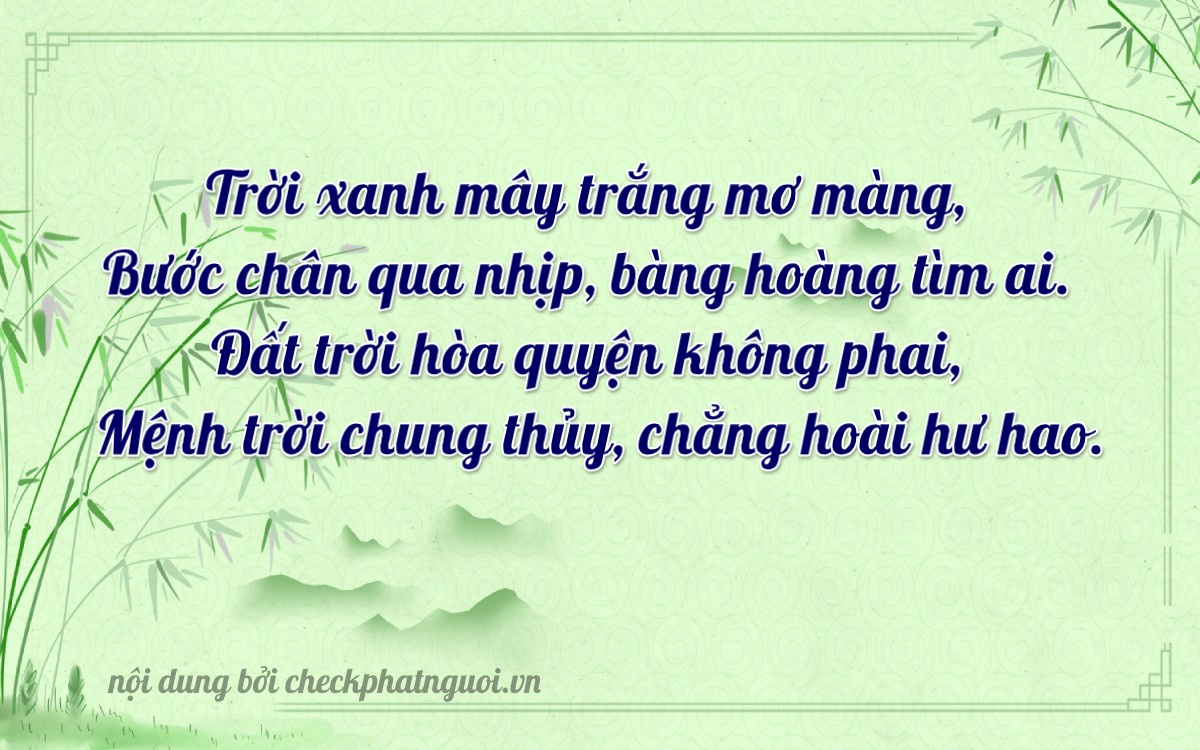 Bài thơ ý nghĩa cho <b>biển số 75A-08181</b> tại website checkphatnguoi.vn