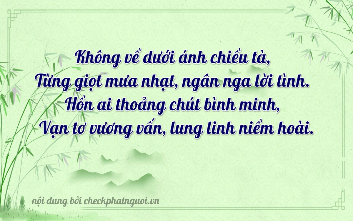 Bài thơ ý nghĩa cho <b>biển số 75A-08996</b> tại website checkphatnguoi.vn